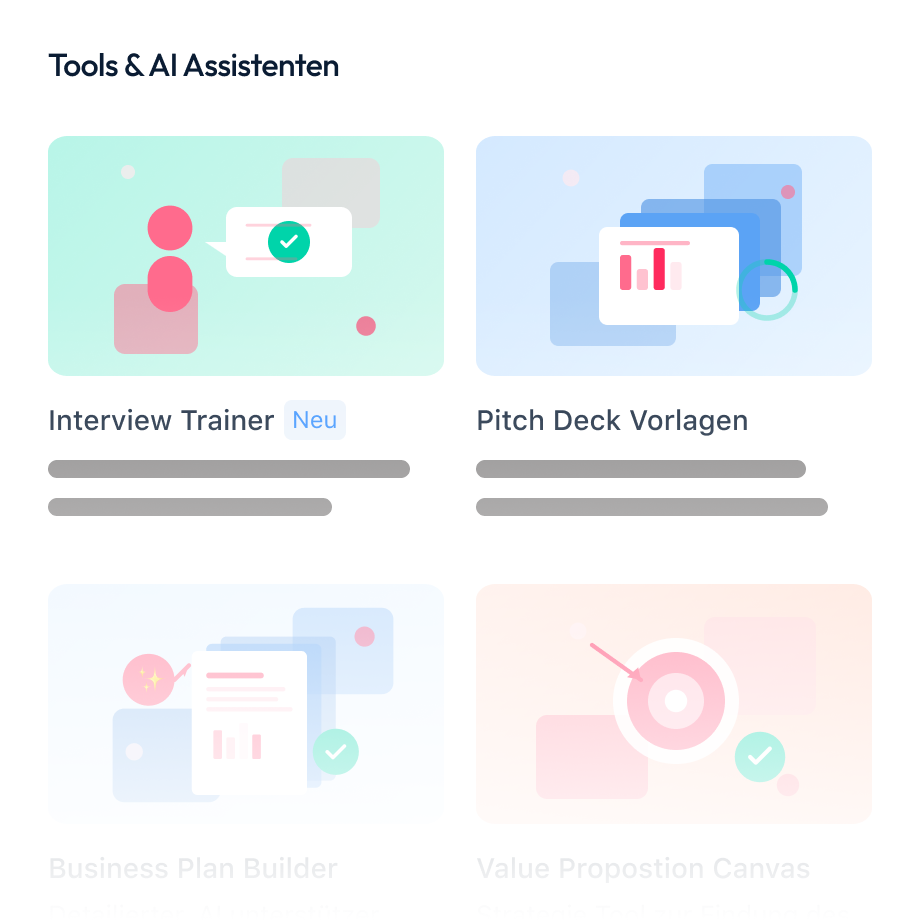 Eine Illustration zeigt die Funding Ready Tools.