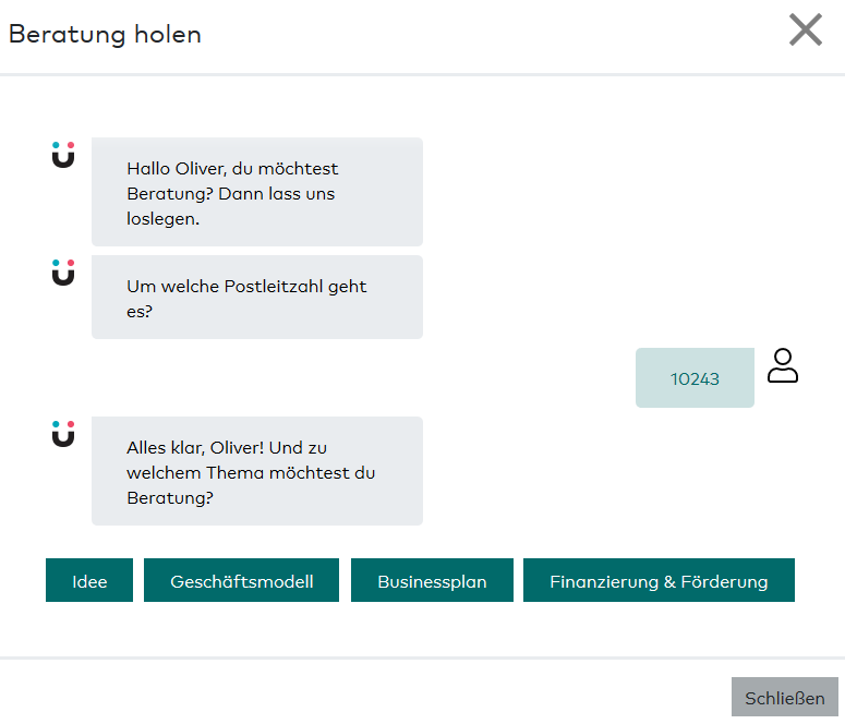 Screenshot Beratung