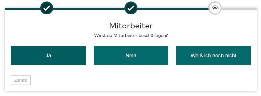 Screenshot der Mitarbeiterbeschäftigung in der Start-Anleitung