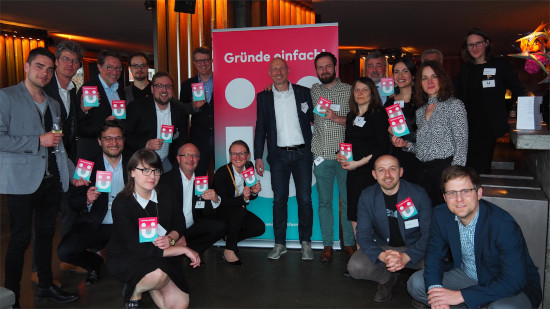 Das Team der Gründerplattform im April 2018