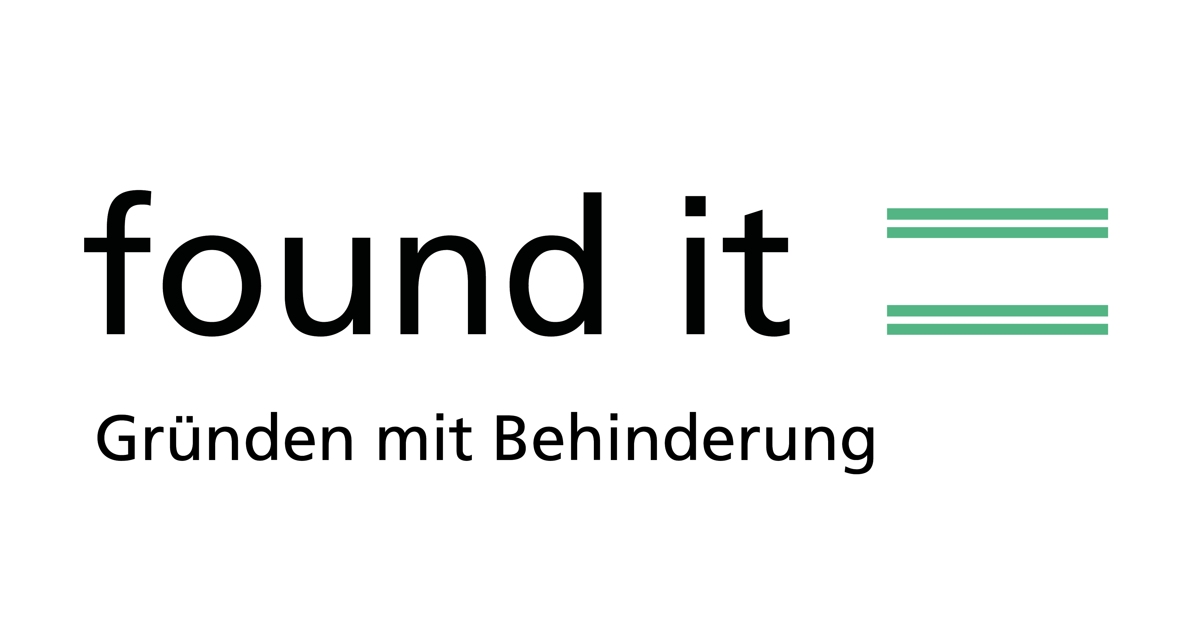 Logo found it = Gründen mit Behinderung
